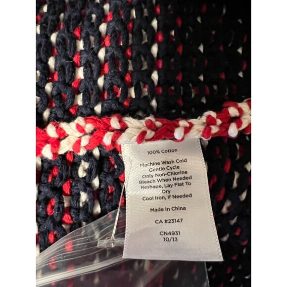 Talbots Women's Cardigan Jacket Sweater 1X Red Cream Navy Blue NWT NEW - Picture 10 of 10